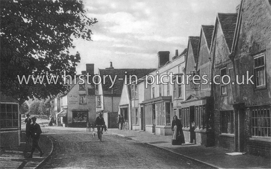 Ye olde Curiosity Shop and High Street, Dedham, Essex. c.1910